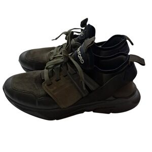 Tom Ford Jago Sneakers Mens 10.5 Olive Green Italy Low Top Suede Leather Luxury